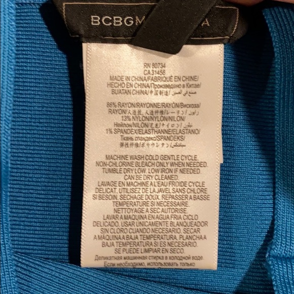 Bcbbgmaxazria Bandage Skirt colorblock mid length - Picture 4 of 7